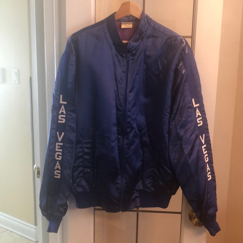 Vintage Las Vegas Satin Bomber Jacket